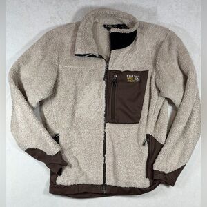 Mountain Hardwear Size Large Women’s Beige and Brown High Pile Synchilla Jacket